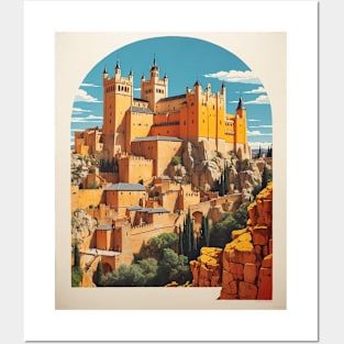 Alcazar de Segovia Spain Travel Tourism Retro Vintage Posters and Art